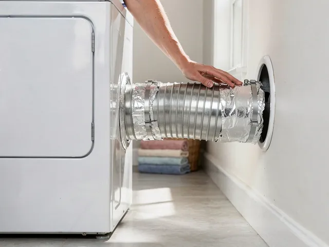 Professional dryer vent hose installation by Temple City Dryer Vent Cleaning in Temple City
